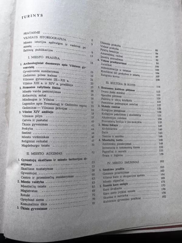 Vilniaus miesto istorija (1968) - J. Jurginis, V. Merkys, A. Tautavičius, knyga 4
