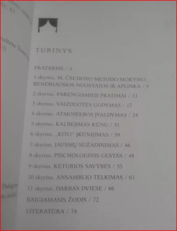 Michailo Čechovo vaidybos metodo dėstymas - Gytis Padegimas, knyga 3