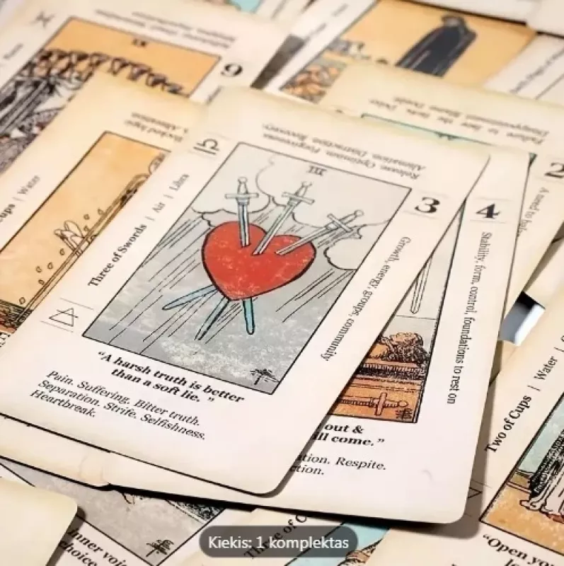 TARO KORTOS 78 Meaning Tarot (Su paaiškinimais) - , stalo žaidimas 6