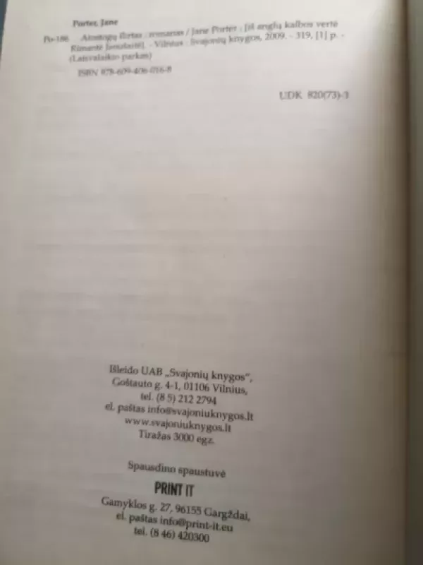 Atostogų flirtas - Jane Porter, knyga 3