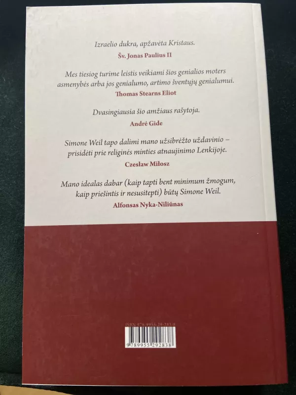 Sunkis ir malonė - Simone Weil, knyga 2