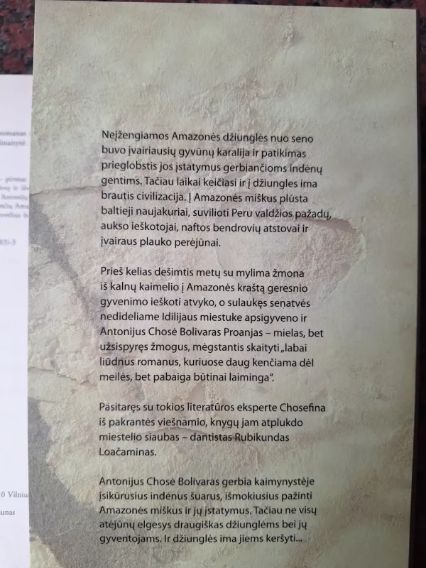 Senis kuris mėgo skaityti meilės romanus - Luis Sepulveda, knyga 3