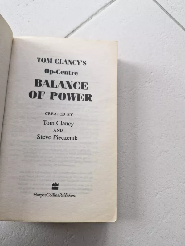 Balance of Power (Tom Clancy's Op-Centre) - Tom Clancy and Steve Pieczenik, knyga 3