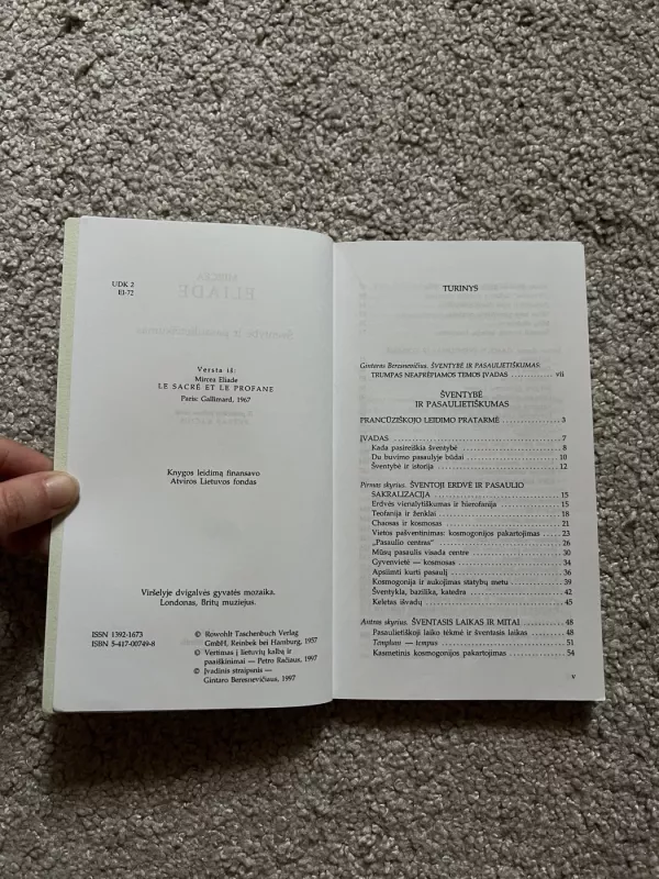Šventybė ir pasaulietiškumas - Mircea Eliade, knyga 5