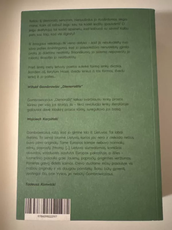 Dienoraštis I, 1953–1956 - Witold Gombrowicz, knyga 2