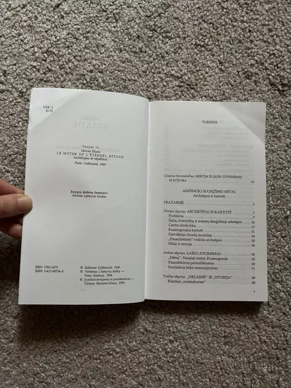 Amžinojo sugrįžimo mitas. Archetipai ir kartotė - Mircea Eliade, knyga 4