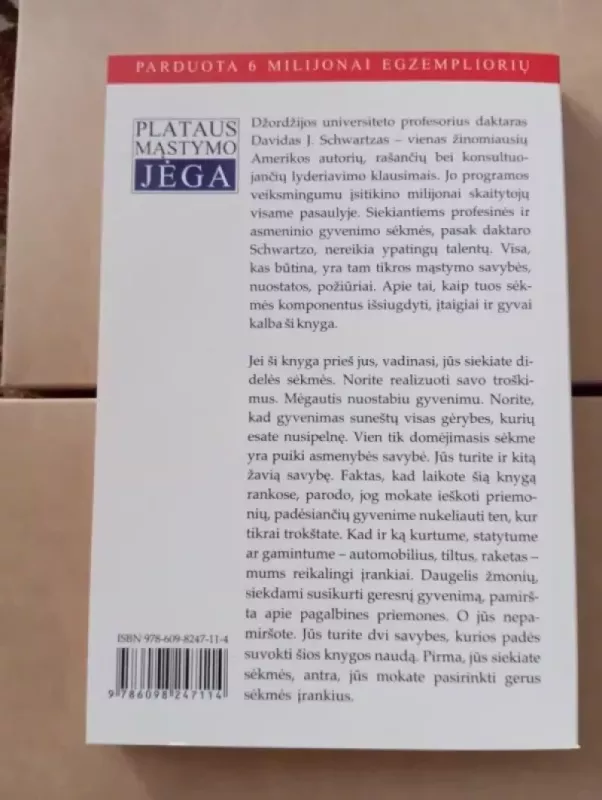 Plataus mąstymo jėga - Schwartz David J., knyga 4