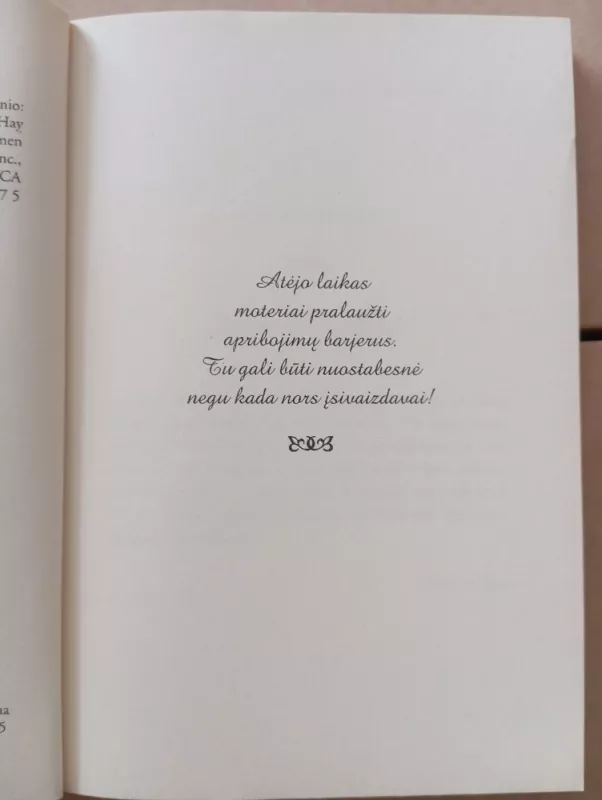 Moters galia: sėkmingo moters gyvenimo vadovas - Louise L. Hay, knyga 3