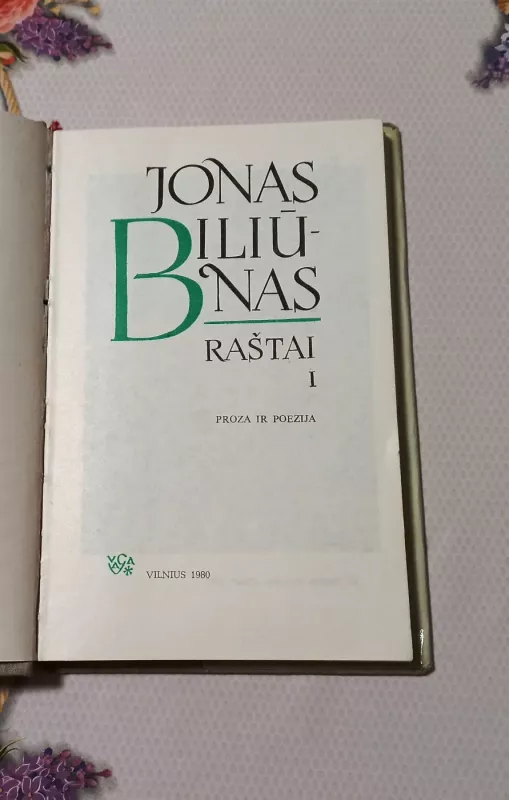 Raštai I tomas - Jonas Biliūnas, knyga 3