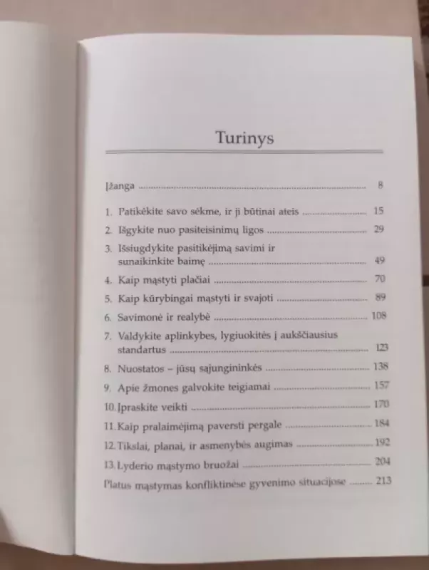 Plataus mąstymo jėga - Schwartz David J., knyga 3