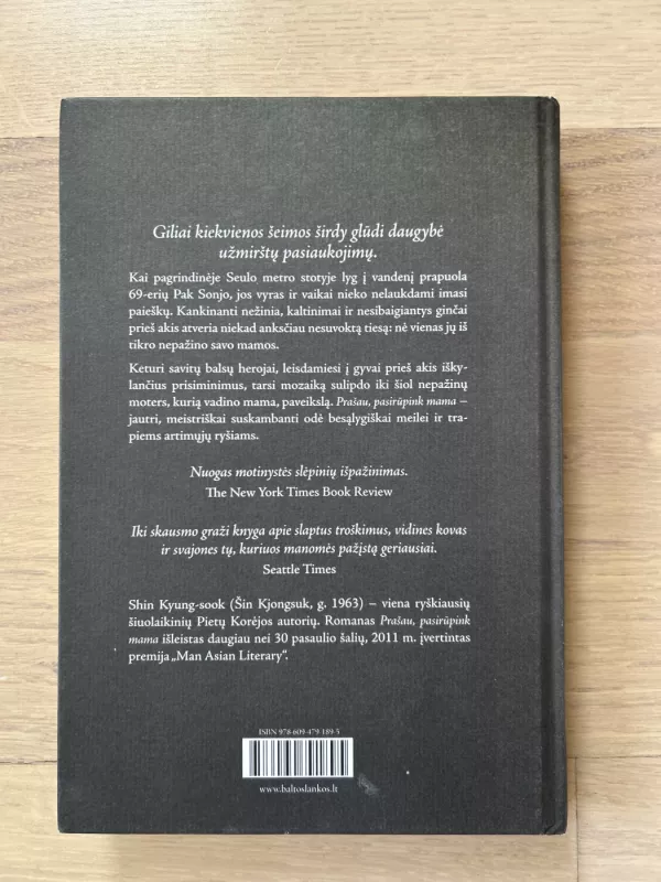 Prašau, pasirūpink mama - Shin Kyung-sook, knyga 4