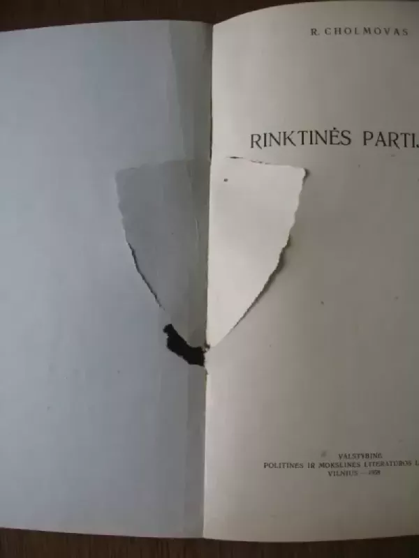 Rinktinės partijos - R.Cholmovas, knyga 6