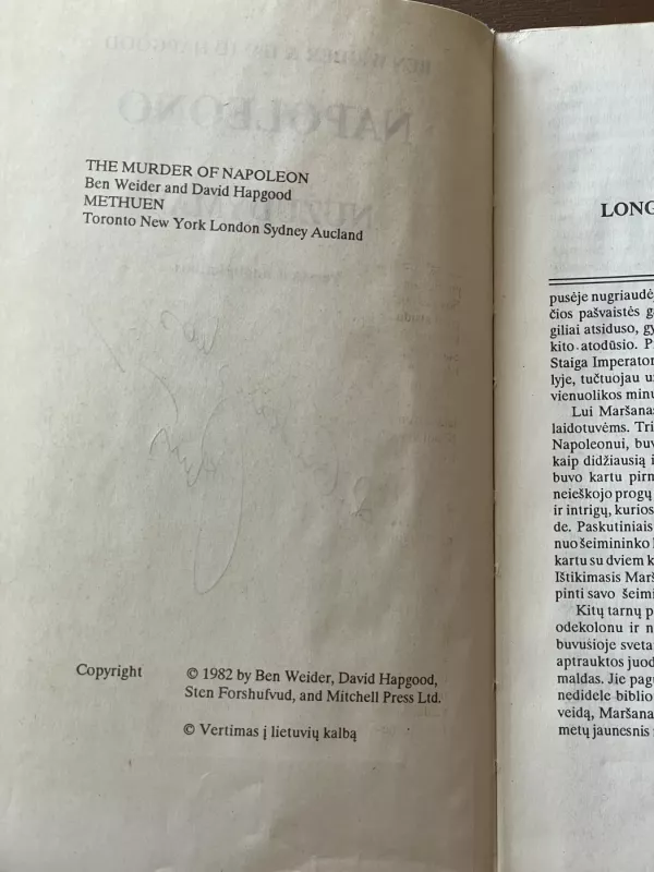 Kas nužudė Napoleoną - B. Weider, D. Hapgood, knyga 3
