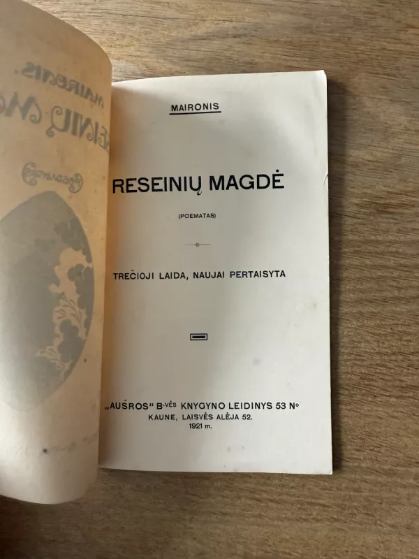 Raseinių magdė (poematas) -  Maironis, knyga 3
