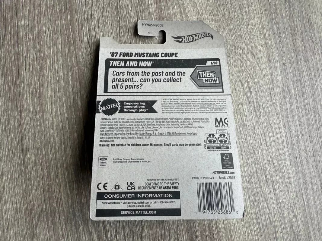 67 Ford Mustang Coupe Hot Wheels Long Card - , namai ir interjeras 6