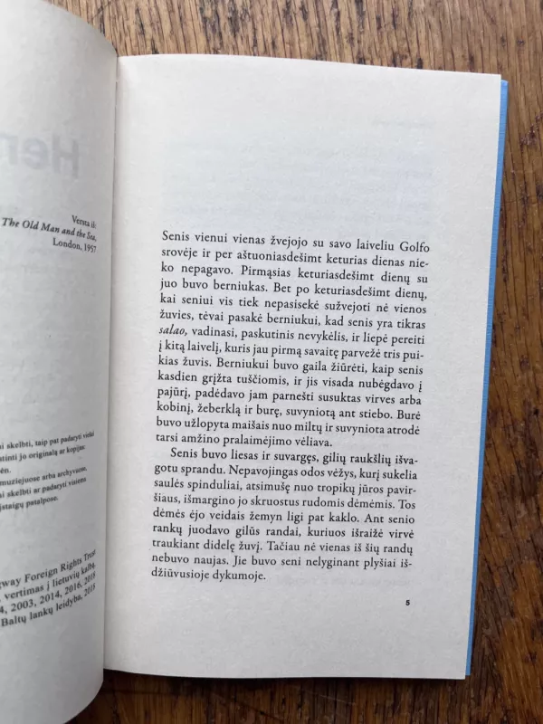 Senis ir jūra - Ernestas Hemingvėjus, knyga 4