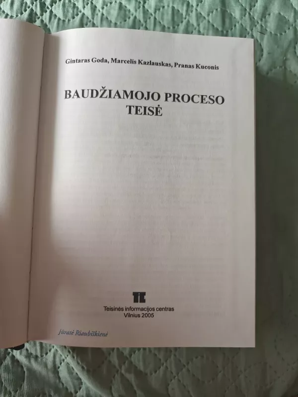 Baudžiamojo proceso teisė - G.Goda, , knyga 5