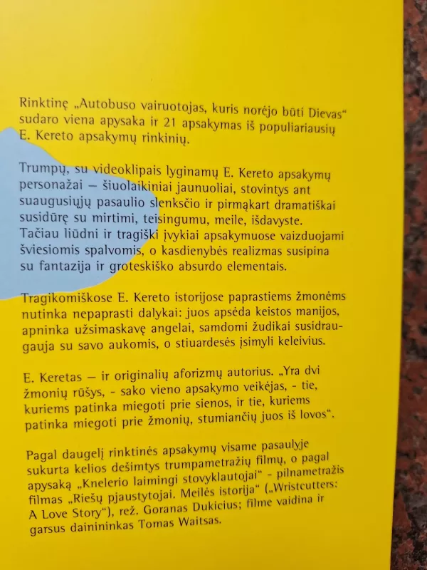 Autobuso vairuotojas, kuris norėjo būti Dievas - Etgar Keret, knyga 3