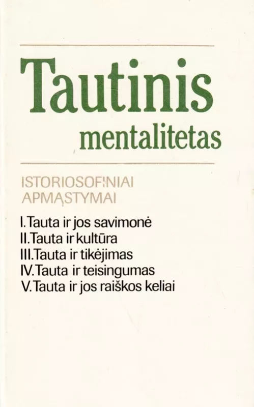 Tautinis mentalitetas - Autorių Kolektyvas, knyga 3