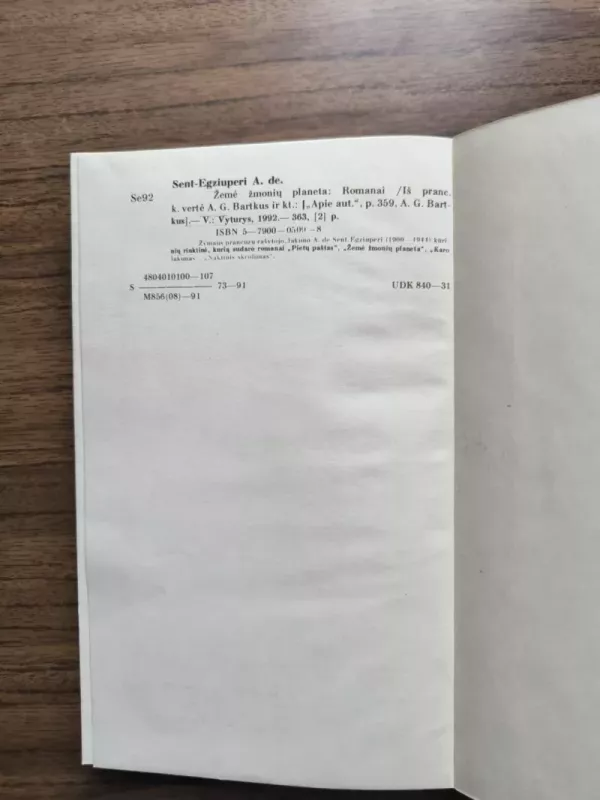 Žemė žmonių planeta - Antoine de Saint-Exupéry, knyga 5