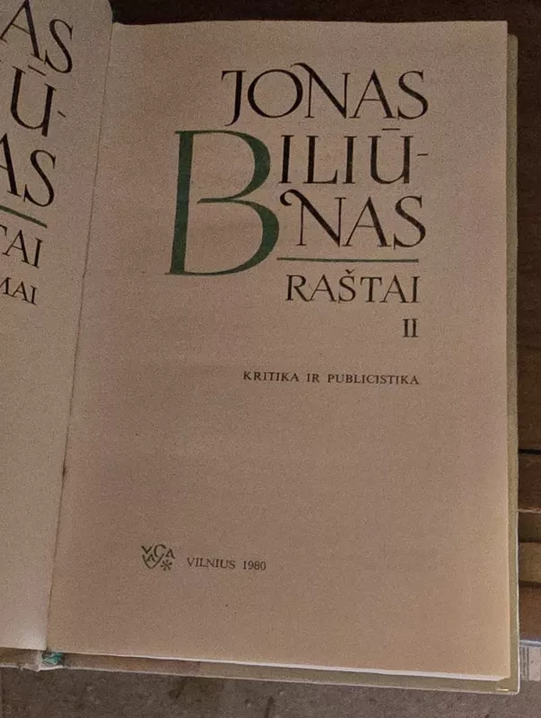 Biliūnas Jonas Raštai II tomas - Jonas Biliūnas, knyga 3