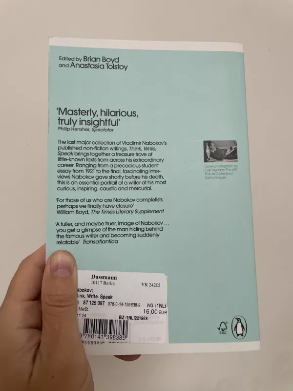Think, Write, Speak - Vladimir Nabokov, knyga 3
