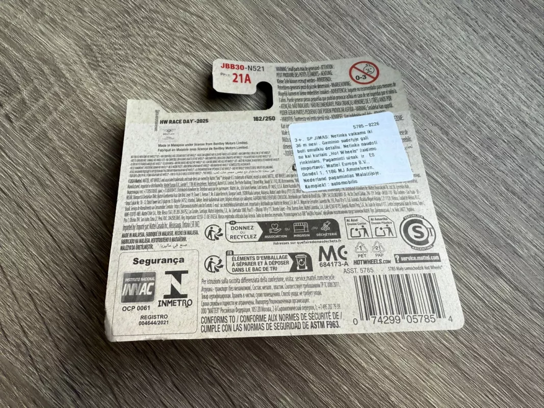 2018 Bentley Continental GT3 Hot Wheels - , namai ir interjeras 6