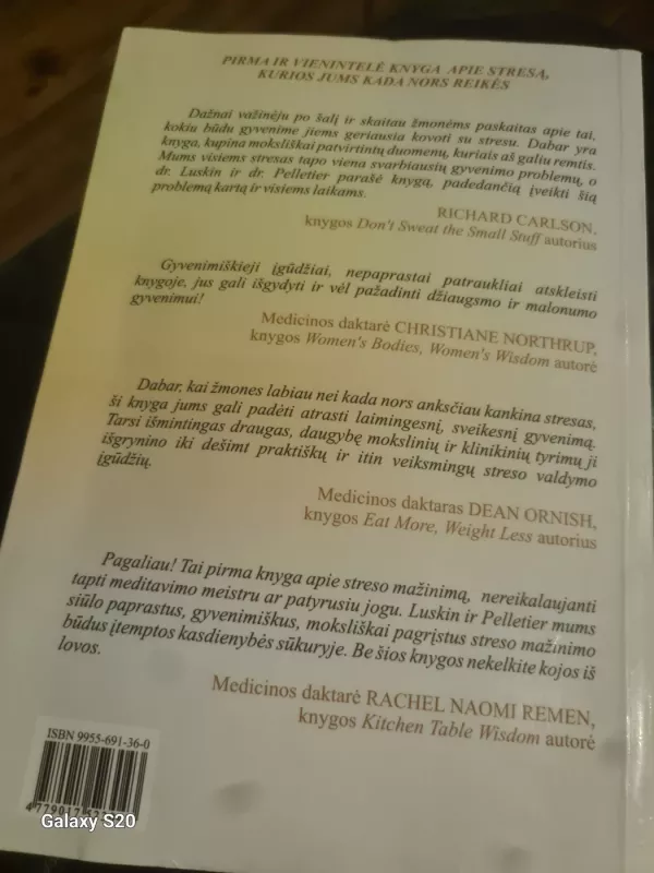Atsikratyk streso visiems laikams - Fred Luskin, Kenneth R.  Pelletier, knyga 3