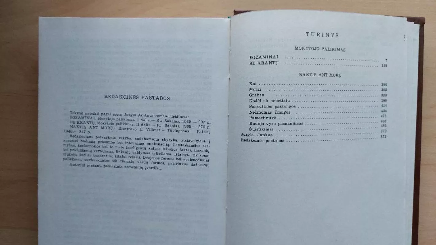 Egzaminai. Be krantų. Naktis ant morų - Jurgis Jankus, knyga 6