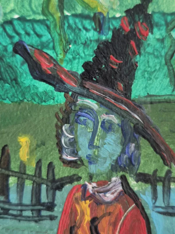 Rimas Bičiūnas paveikslas miniatiūra - Berniukas su skrybėle 1992 - , namai ir interjeras 5