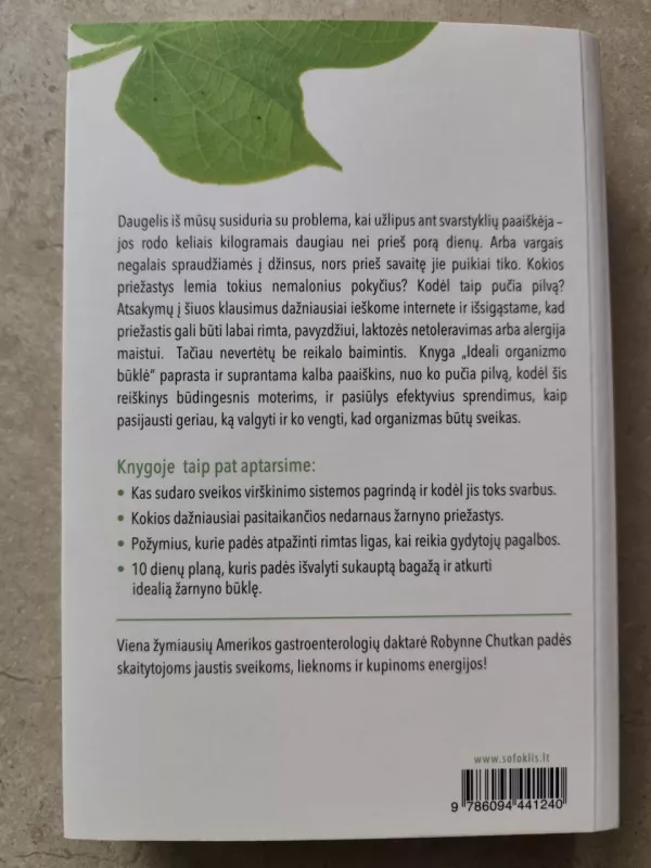 Ideali organizmo būklė - Robynne Chutkan, knyga 3