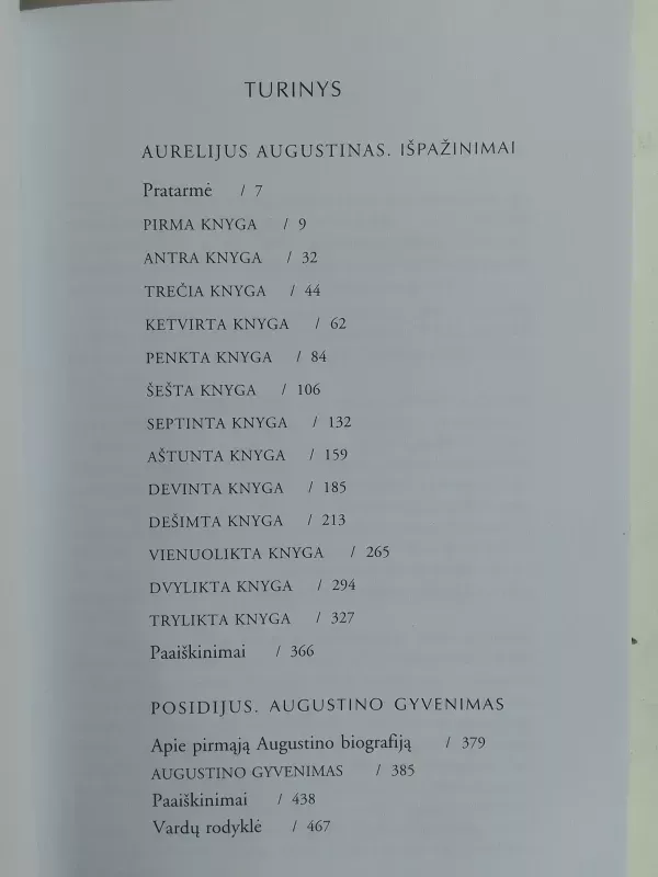 Išpažinimai. Augustino gyvenimas - Aurelijus Augustinas. Posidijus , knyga 5
