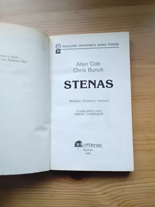Stenas - Alan Cole, Chris  Bunch, knyga 3