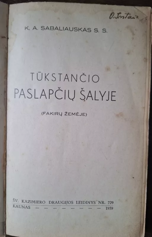 1000 paslapčių šalyje - A. Sabaliauskas, knyga 3