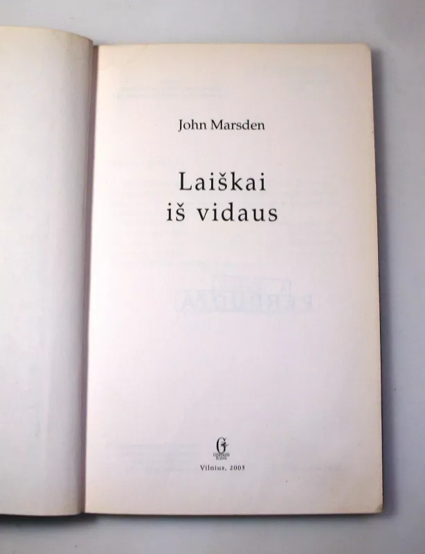 Laiškai iš vidaus - John Marsden, knyga 5