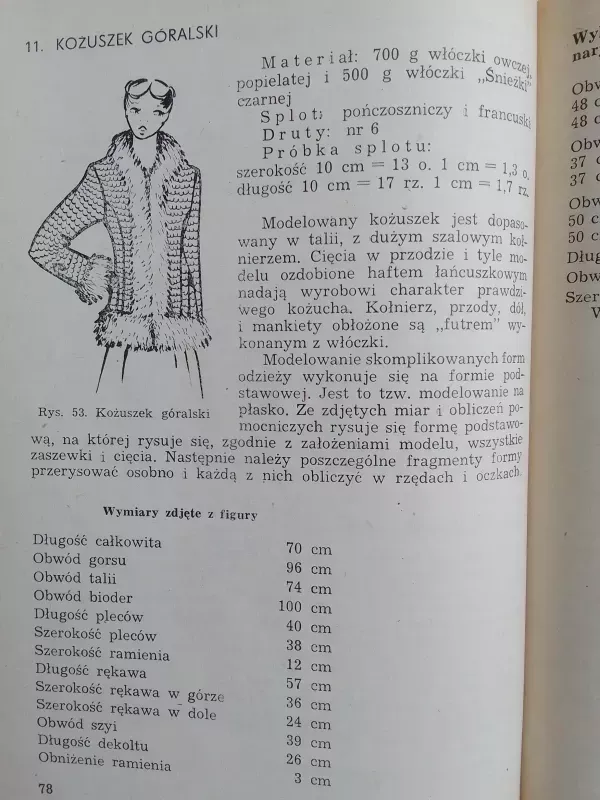 Krój i modeliowanie w dziewiarstvie ręcznym - Irena Kotecka, knyga 5