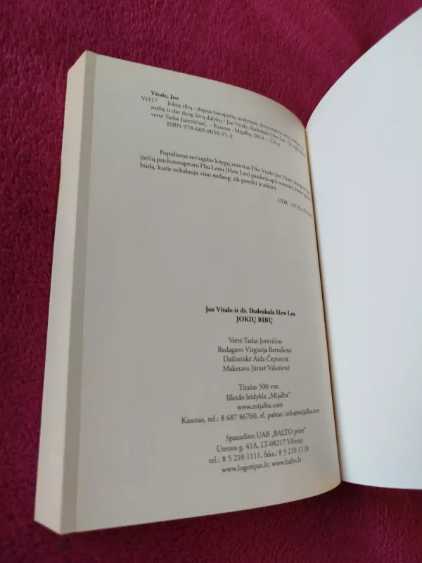 Jokių ribų - Joe Vitale, knyga 5