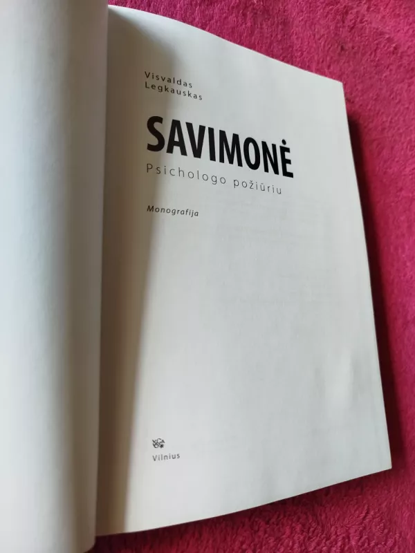 Savimonė psichologo požiūriu - V Lgkauskas, knyga 3