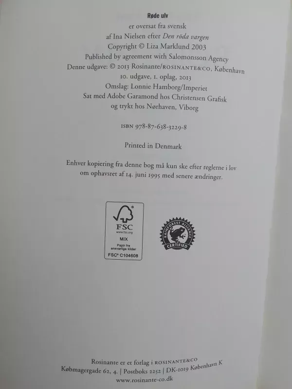 Røde ulv (Krimi) - Liza Marklund, knyga 4