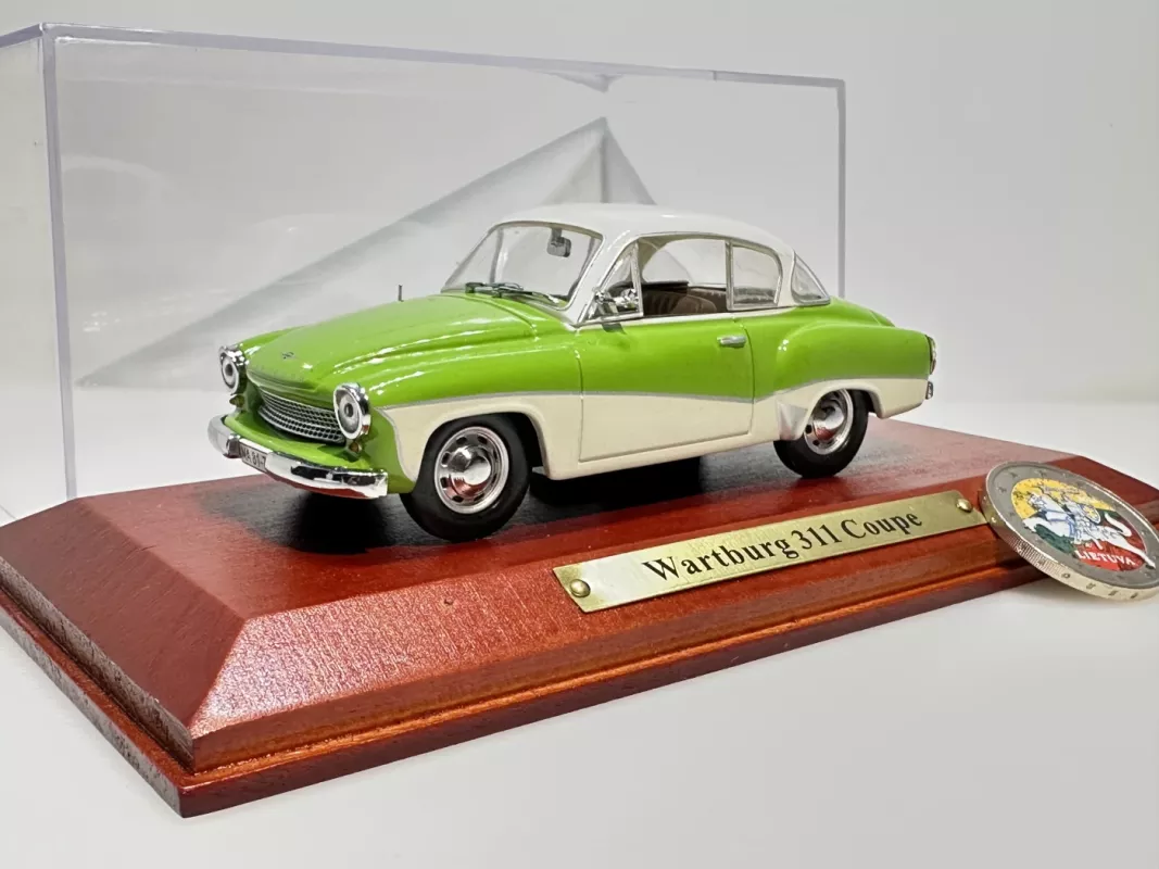 Wartburg 311 Coupe žalia 1:43 Atlas DDR - , namai ir interjeras 3