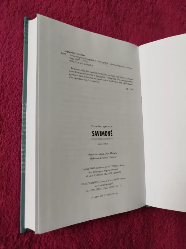 Savimonė psichologo požiūriu - V Lgkauskas, knyga 5