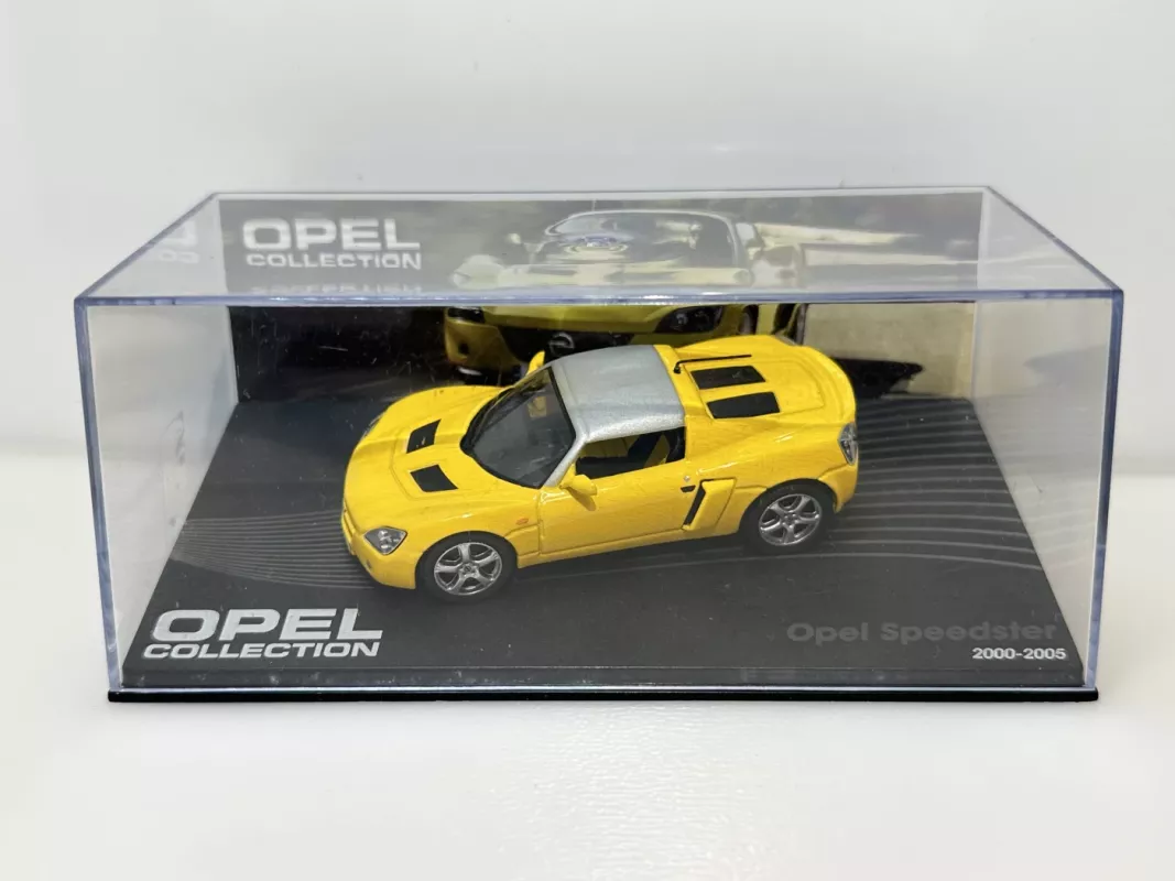 Opel Speedster 2000-2005 geltona 1:43 Eaglemoss +žurnalas - , namai ir interjeras 3