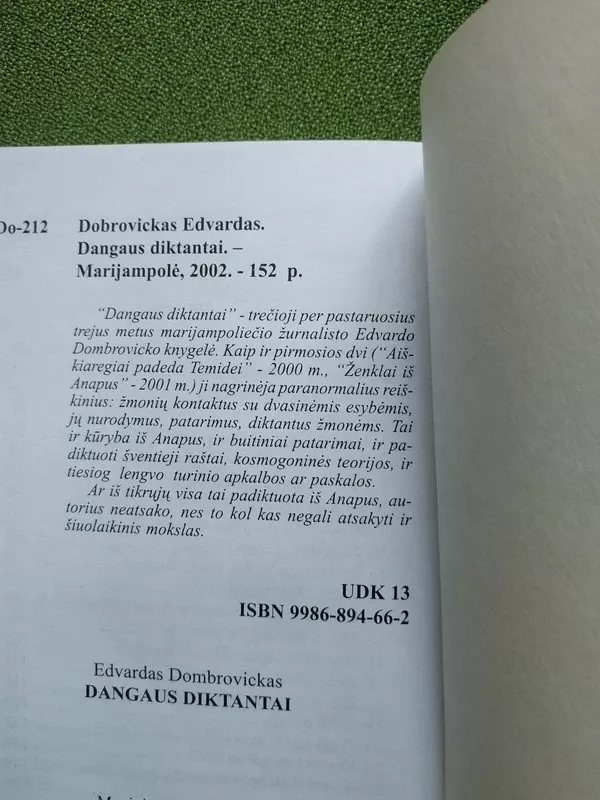 Dangaus diktantai - Edvardas Dombrovickas, knyga 6