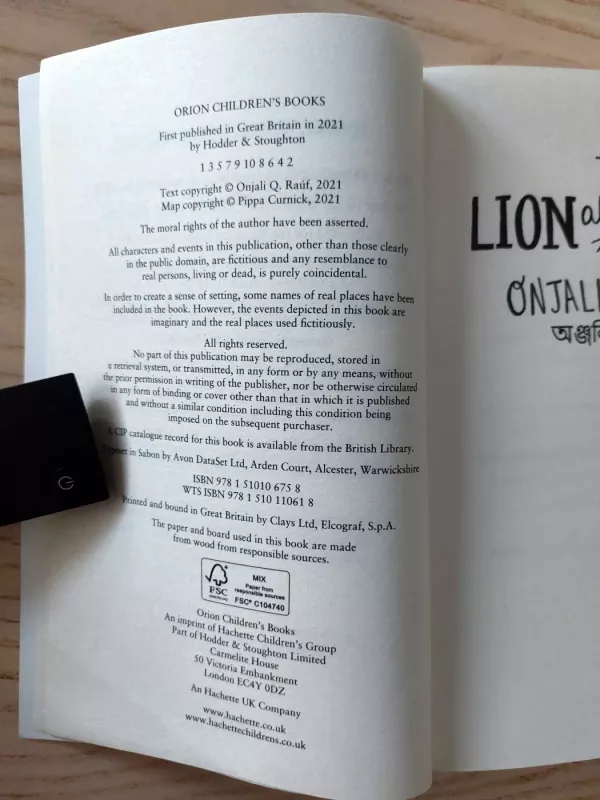 The Lion Above the Door - Onjali Q. Raúf, knyga 4