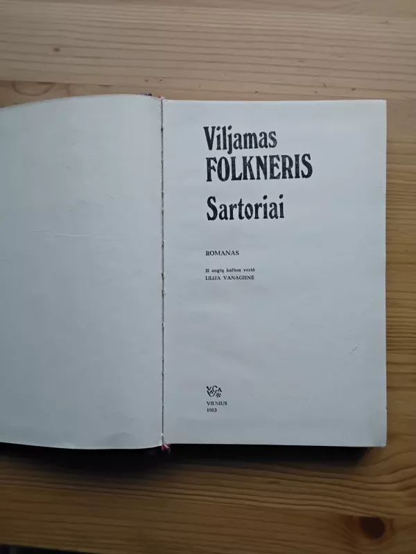 Sartoriai - Viljamas Folkneris, knyga 5