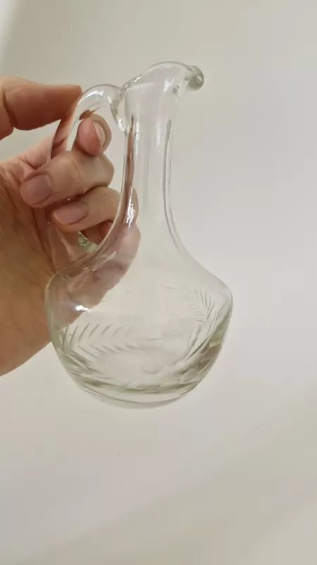Mažuliukas stiklinis ąsotėlis-vazelė - , namai ir interjeras 4