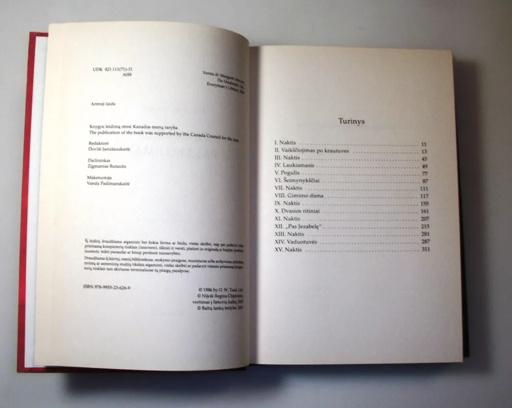 Tarnaitės pasakojimas - Margaret Atwood, knyga 5