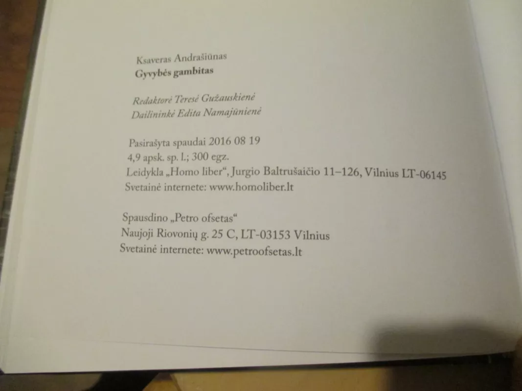 Gyvybės gambitas - Andrašiūnas Ksaveras, knyga 5