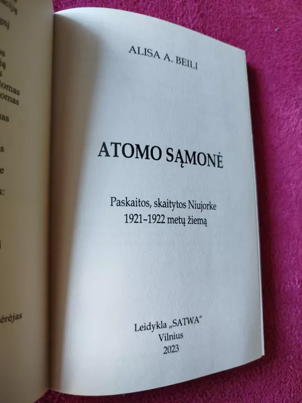 Atomo sąmonė - Bailey Alice A., knyga 3