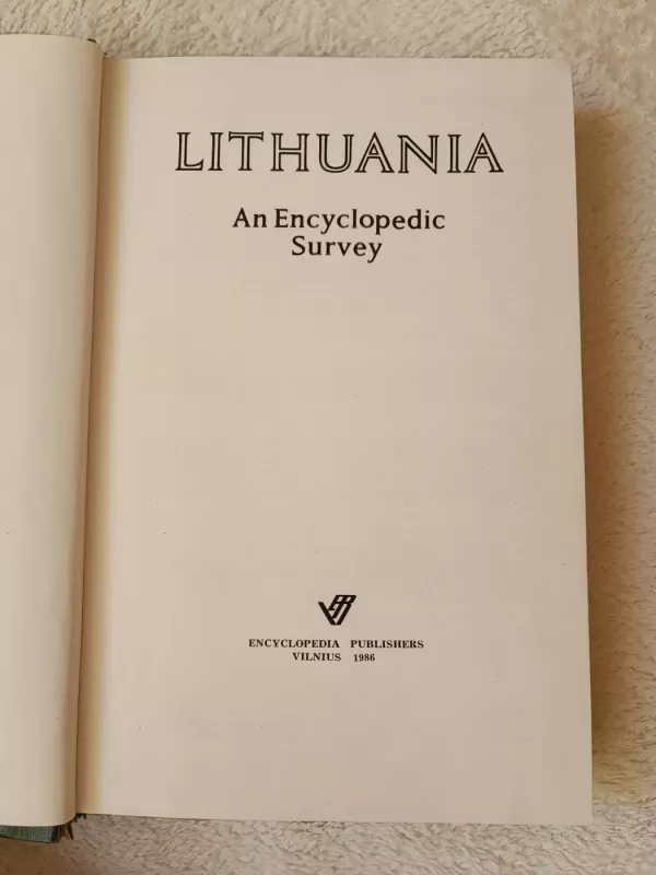 Lithuania An Encyclopedic Survey ( Lietuvos enciklopedinis tyrimas) - J. Zinkus, knyga 5